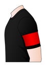 Blank Red Armband Captain Pattern Template