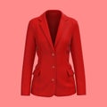 Blank Blazer mockup. Front view. 3d rendering, 3d illustration Royalty Free Stock Photo