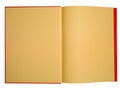 Blank red book with orange pag