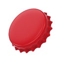 Blank red bottlecap isolated on white background Royalty Free Stock Photo