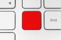 Blank red button on the keyboard Royalty Free Stock Photo