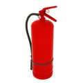 Blank red fire extinguisher on white background 3D illustration Royalty Free Stock Photo