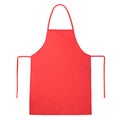 Blank red kitchen apron isolated on white background Royalty Free Stock Photo