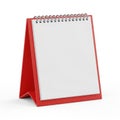 Blank red notepad standing erect on desk Royalty Free Stock Photo