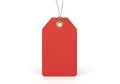 Blank red price tag Royalty Free Stock Photo