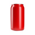 Blank Red Soda Can  2 Aluminum Isolated Royalty Free Stock Photo