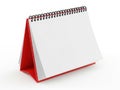 Blank red-spined notebook standing erectly Royalty Free Stock Photo