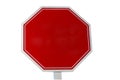 A blank red stop sign on white background add text or graphic