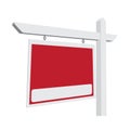 Blank Red Vector Real Estate Sign
