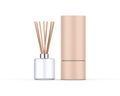 Blank reed diffuser aroma stick fragrance scent perfume paper box packaging for mockup template