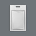 Blank Retort Foil Packaging Mock Up On White