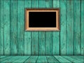 Blank Retro Frame in Green Room Royalty Free Stock Photo