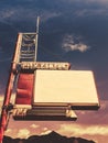 Blank Retro Style Motel Sign