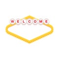 Blank retro welcome sign