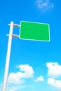 Blank road sign board on blue sky background Royalty Free Stock Photo