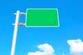 Blank road sign board on blue sky background Royalty Free Stock Photo