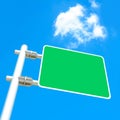 Blank road sign board on blue sky background Royalty Free Stock Photo