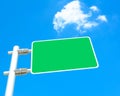 Blank road sign board on blue sky background Royalty Free Stock Photo