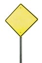 Blank road sign