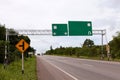 Blank road sign on highway road. Royalty Free Stock Photo