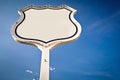Blank road sign Interstate. Royalty Free Stock Photo