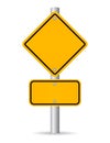 Blank road sign