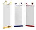 Blank roll up banner display Royalty Free Stock Photo