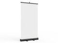 Blank roll-up banner isolated on white background Royalty Free Stock Photo