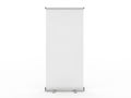 Blank roll-up banner isolated on white background Royalty Free Stock Photo