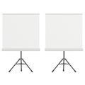 Blank Roll Up Expo Banner Stand on Tripod Royalty Free Stock Photo