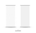 Blank roll up stand banner. Vector mockup template Royalty Free Stock Photo