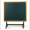 Blank Rolling Chalkboard Isolated on White Royalty Free Stock Photo