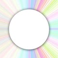 Blank round frame with colorful background in rays Royalty Free Stock Photo