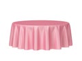 Blank round tablecloth Royalty Free Stock Photo