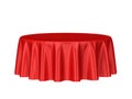 Blank round tablecloth Royalty Free Stock Photo