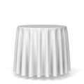 Blank round tablecloth Royalty Free Stock Photo