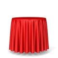 Blank round tablecloth Royalty Free Stock Photo