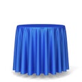 Blank round tablecloth Royalty Free Stock Photo