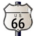 Blank Route 66 Sign Royalty Free Stock Photo