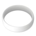 Blank rubber plastic stretch white bracelet