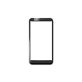 Blank screen. Black smartphone isolated on white background. Vector illustration Royalty Free Stock Photo