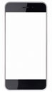 Blank screen mobile phone isolated on white ready for app design content display mockup Royalty Free Stock Photo