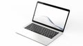 Blank screen on an open laptop isolated on a white background. Modern illustration of an open laptop that has a blank Royalty Free Stock Photo