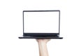 Blank screen of ultrabook laptop Royalty Free Stock Photo