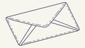 Blank Sealed Envelope Outline, vector design Generative AI Royalty Free Stock Photo