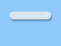 Blank search bar illustration. Searching technology concept. 3d render