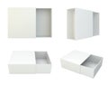 Blank set open box isolated on white background Royalty Free Stock Photo