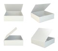 Blank set open box isolated on white background Royalty Free Stock Photo