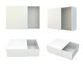 Blank set open box isolated on white background Royalty Free Stock Photo