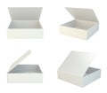 Blank set open box isolated on white background Royalty Free Stock Photo